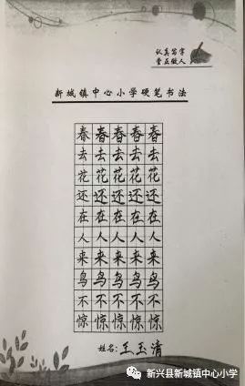 新城鎮中心小學教師硬筆書法培訓活動簡訊