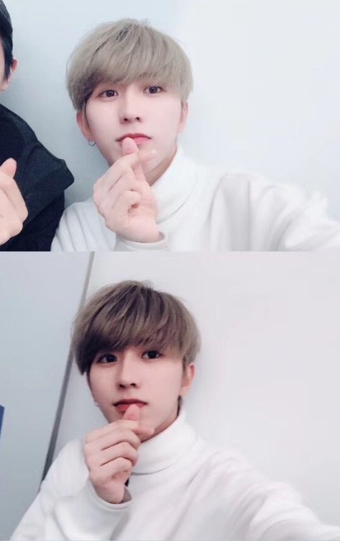 蔡徐坤偶练时期旧图分享这是什么古灵精怪的中二小精灵