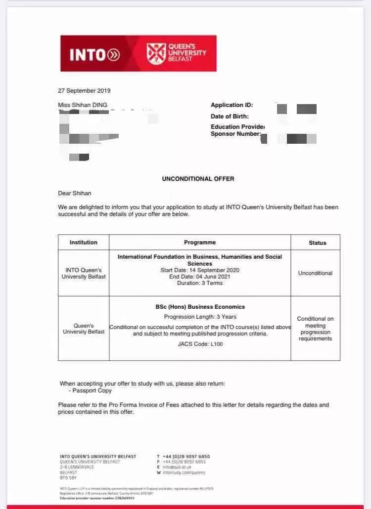 丁诗涵 曼彻斯特大学offer丁诗涵 诺丁汉大学offer王思涵 东英吉利