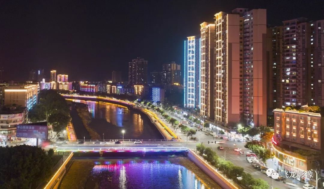 航拍马坝之夜--高大上!