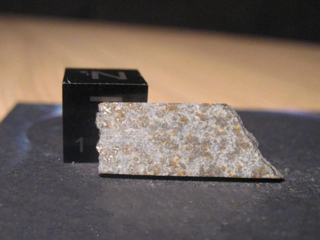 一块含有罕见的单斜辉石和钛铁矿的目击陨石