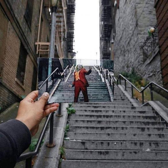 不如跳舞大批网友到小丑楼梯打卡cos小丑热舞