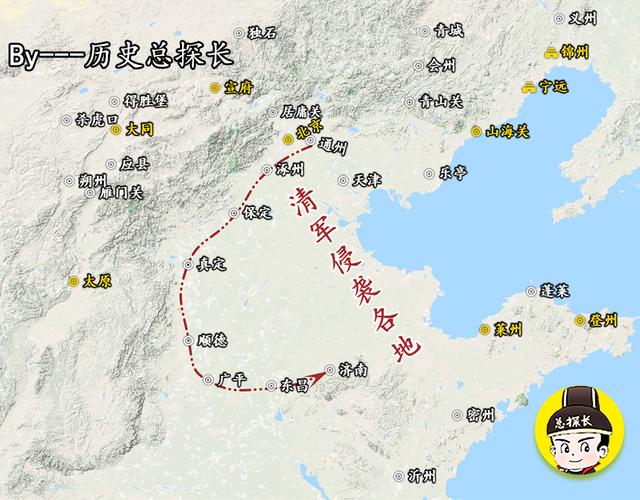 原創地圖上的戰爭清軍五次大進攻洪承疇救援錦州6萬大軍敗北