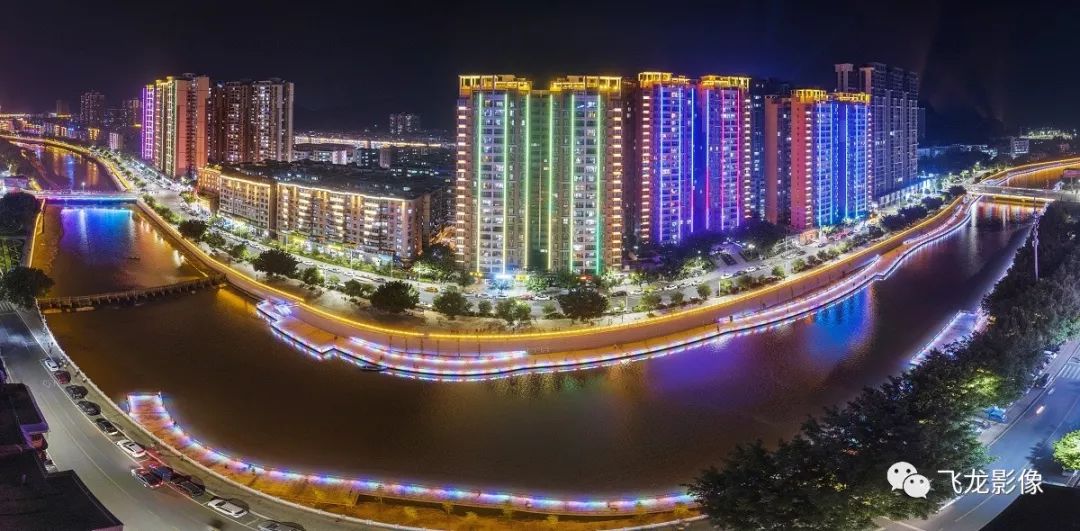 航拍马坝之夜--高大上!