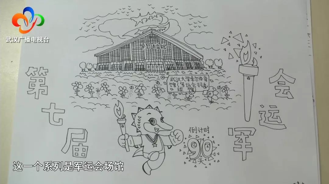 第三個是軍運會場館系列,作者覺得游泳館是最漂亮的建築.