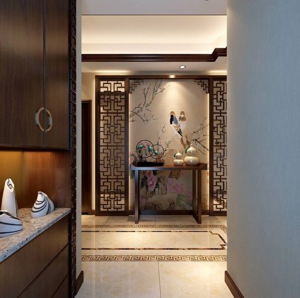 被中国风的玄关惊艳,太好看了,真心喜欢,推荐给大家!
