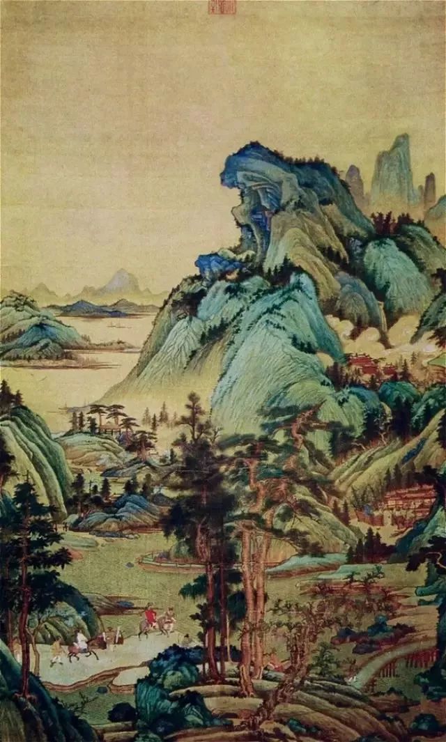 董邦達《仿荊浩匡廬圖》(圖64)是奉乾隆的旨意臨摹的作品,董邦達對於