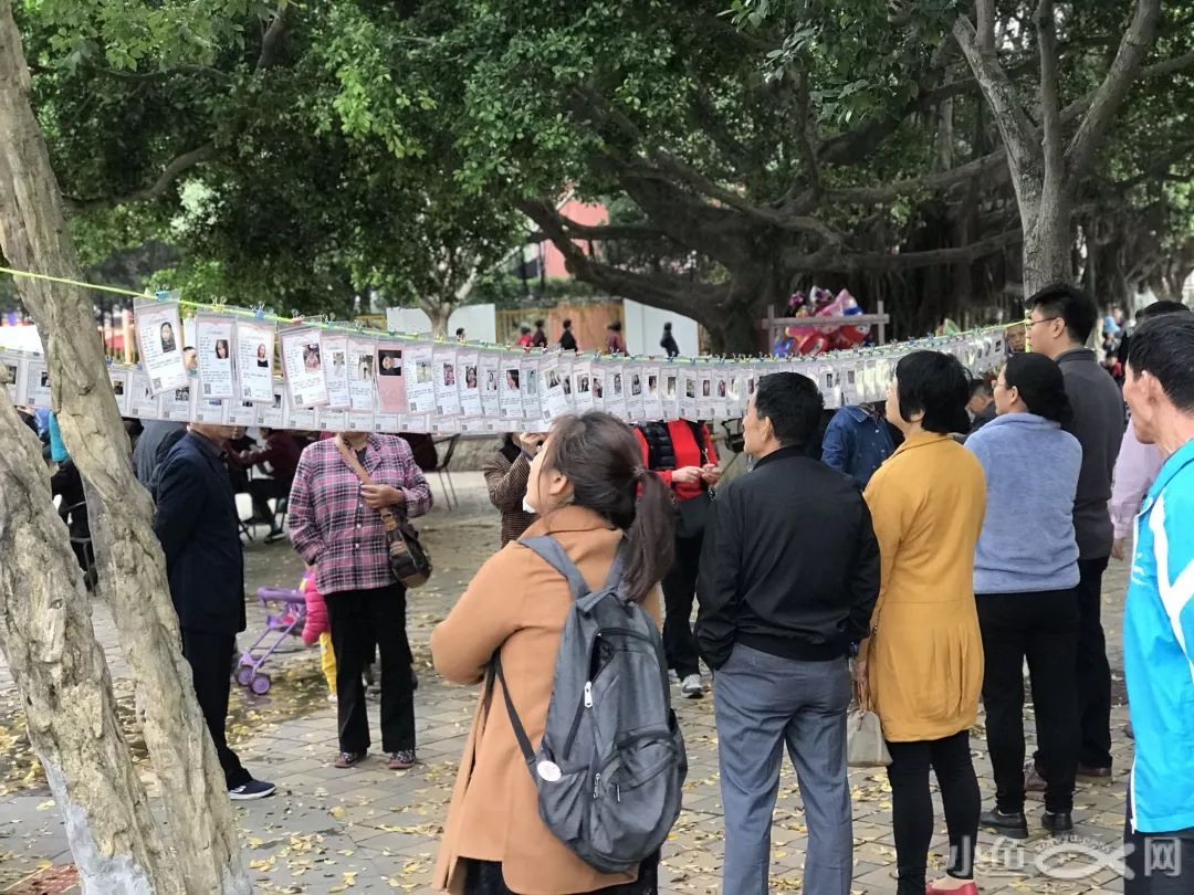 只听说过中山公园有相亲角.没想到莲花公园也有这"业务"了.