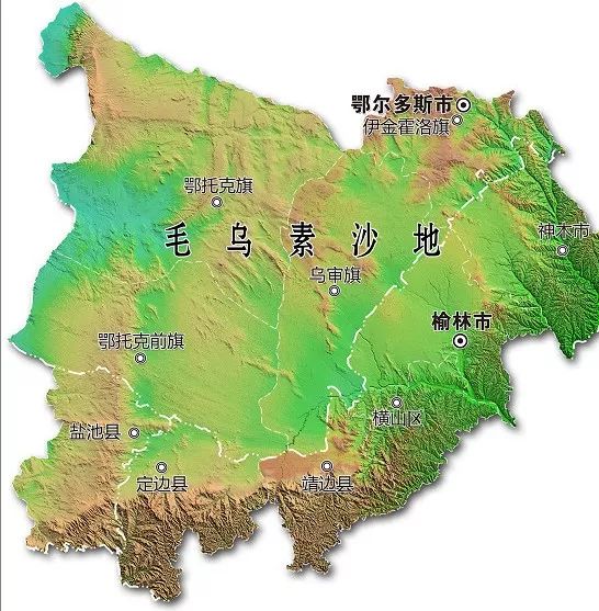 陕西榆林地理位置图片