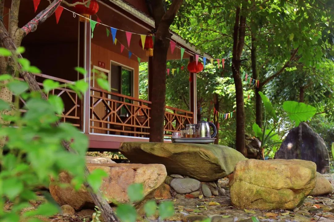 清远199元入住大罗山森林木屋畅享竹林氧吧摘果捉鱼游泳唱k台球兵乓球