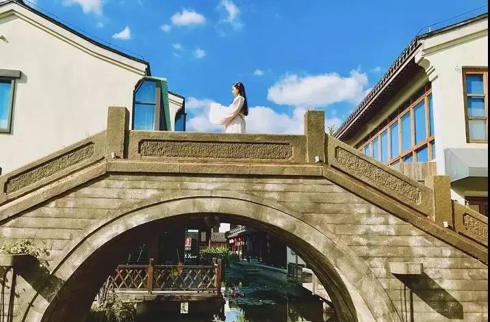 你站在桥上看风景,顾盼生姿翩若惊鸿.