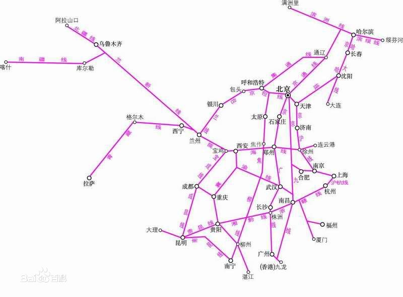 焦柳铁路详细线路图图片