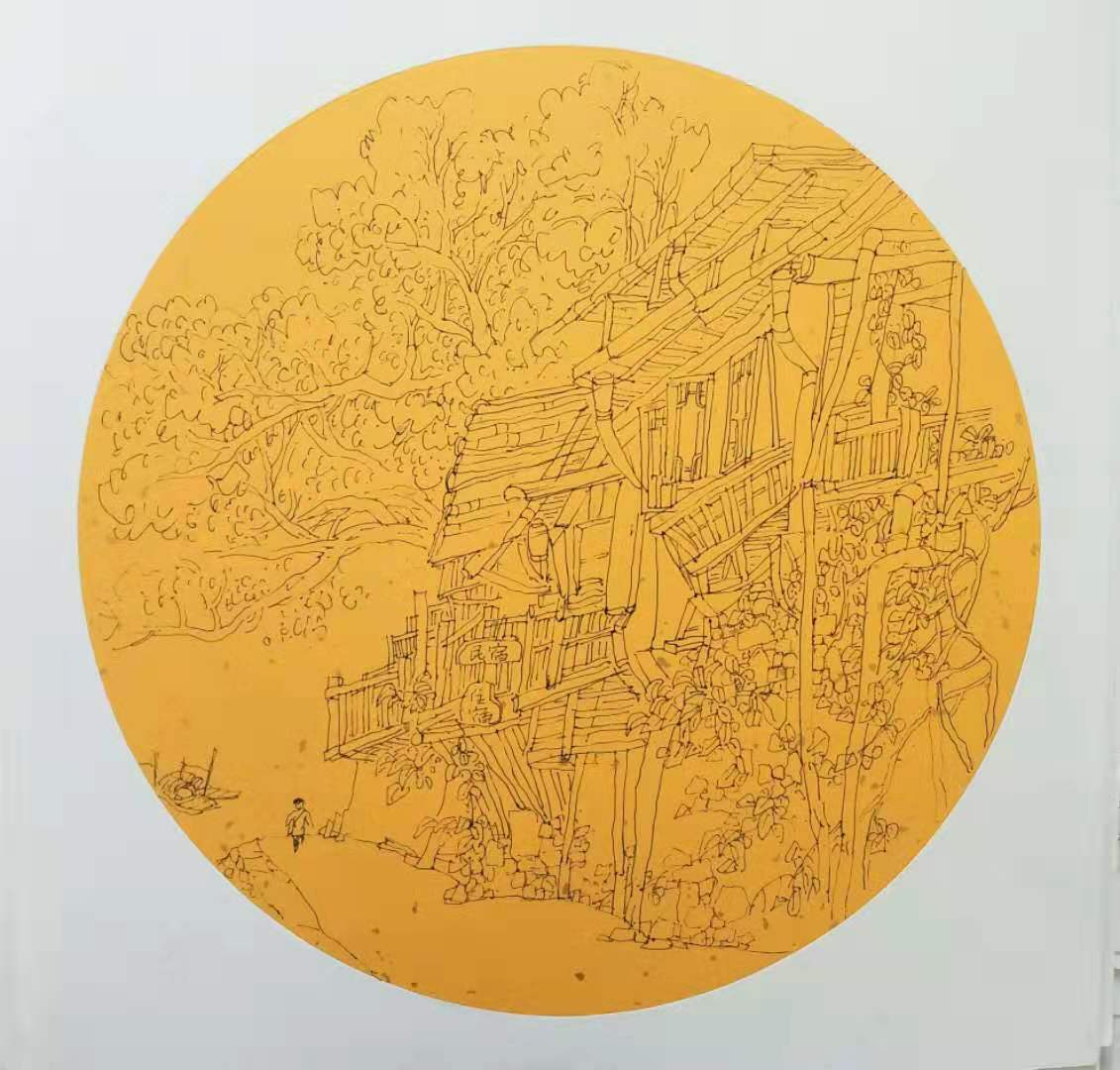 律动之美王习哲2019年9月古堰画乡线描速写欣赏