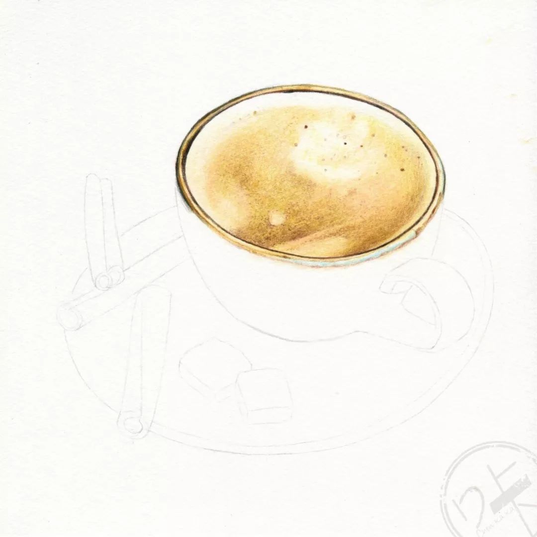 彩铅教程这杯咖啡先画为敬