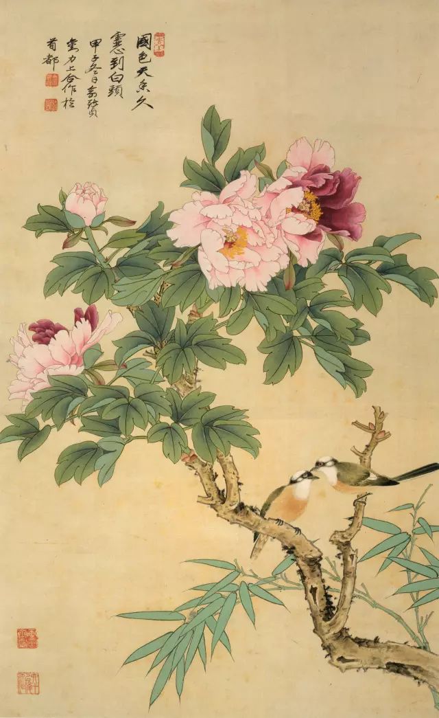 光色艳发,妙穷毫厘,八位工笔名家的牡丹作品精选,你更喜欢谁?_花鸟画