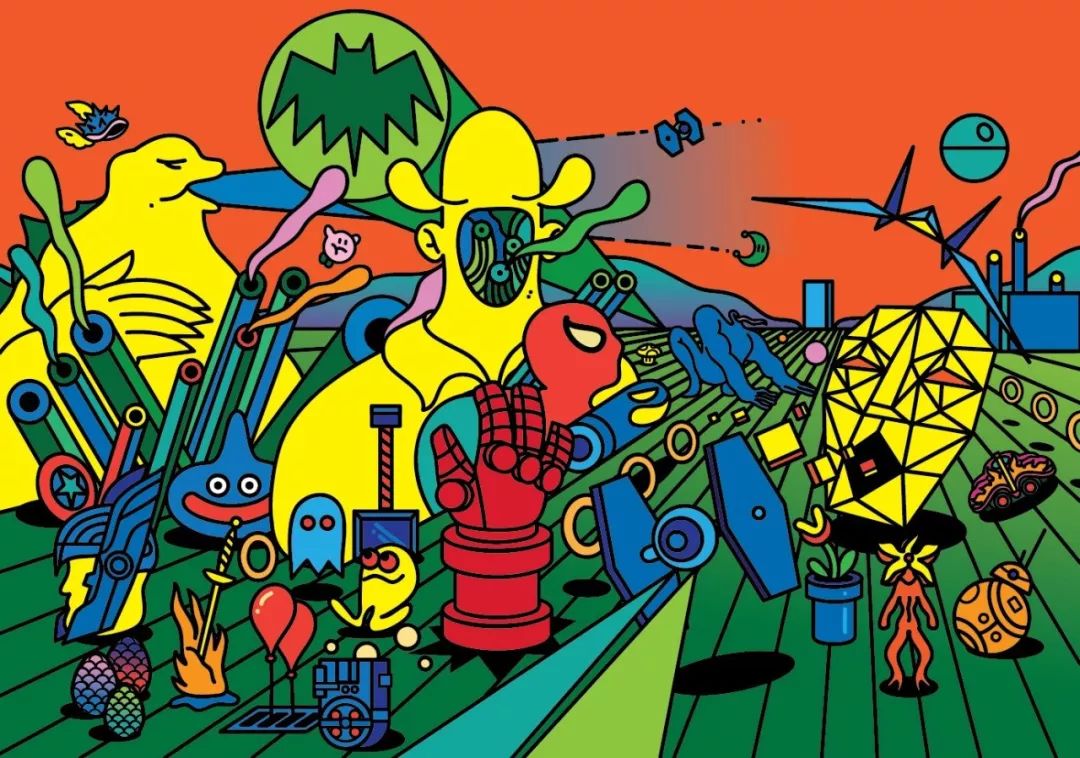 脑洞大开的夸张画风配色很大胆