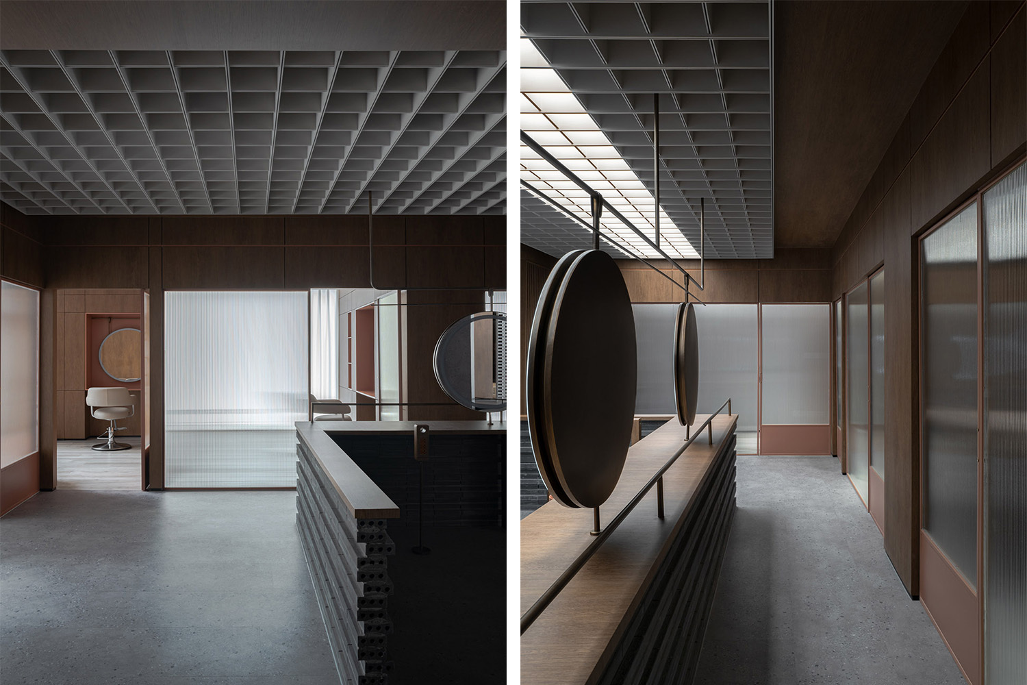 成都意念造型美发沙龙方和圆的极简之美是对设计最好的诠释