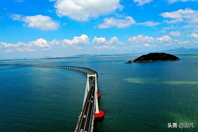 广东行航拍宏伟壮观的南澳跨海大桥