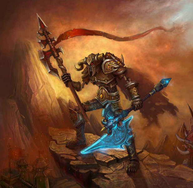 双持,狂暴的涨怒天赋有效率,一般好40级后,有能力支持的话可以洗武器