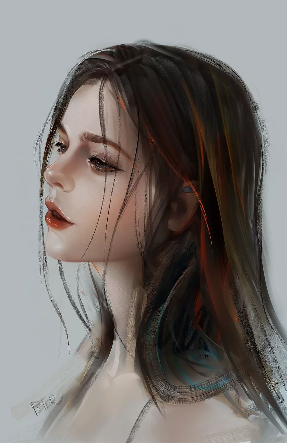 简洁干练,自学成才的国内资深画师,超美肖像绘画作品!