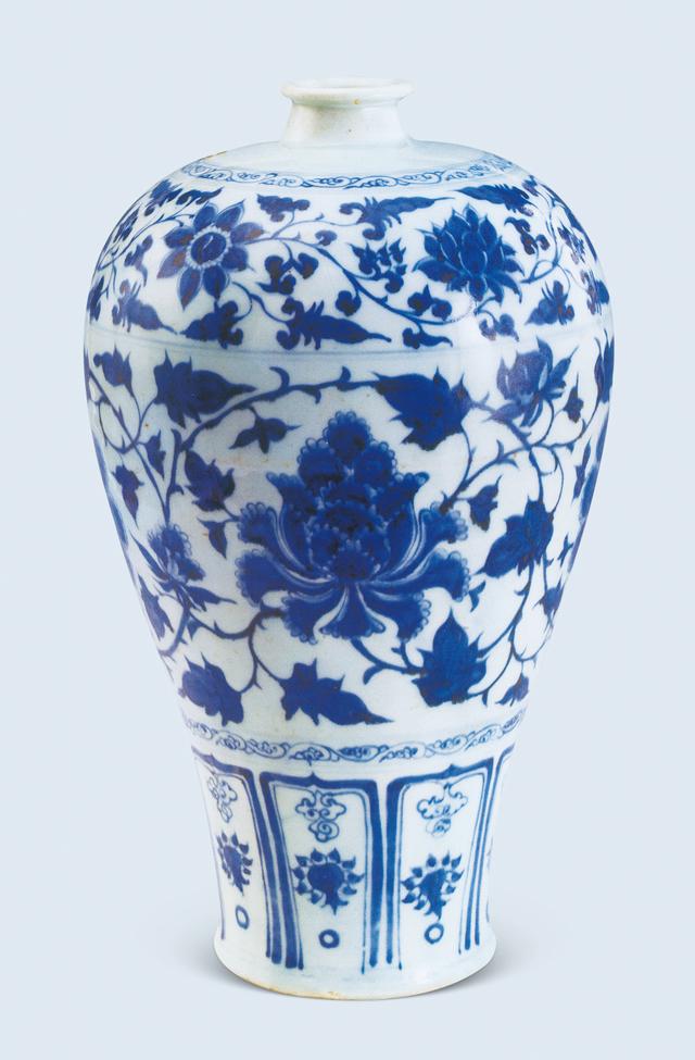 香港温斯顿拍卖行元代青花瓷器上有哪些时代特征显著的纹饰