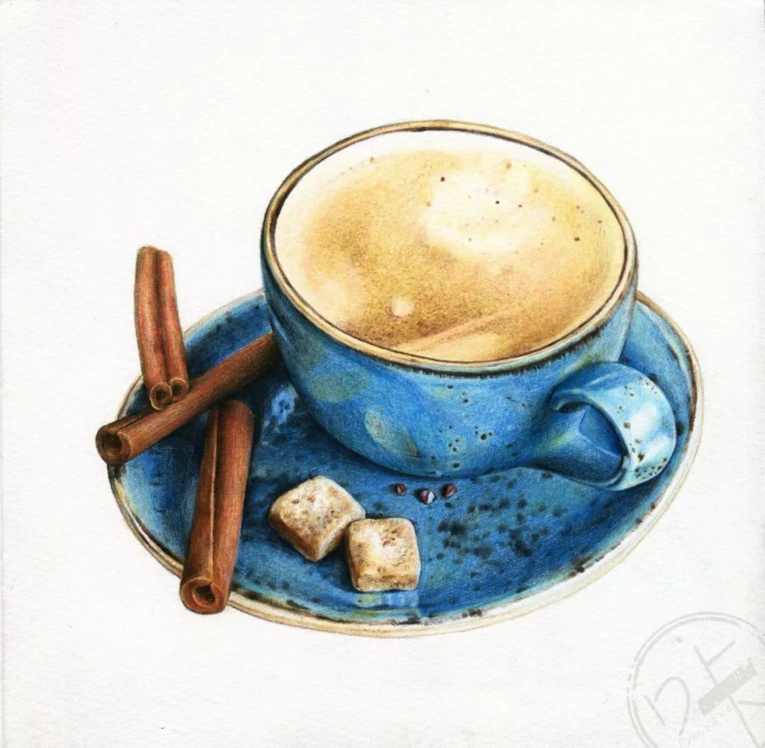 彩铅教程这杯咖啡先画为敬