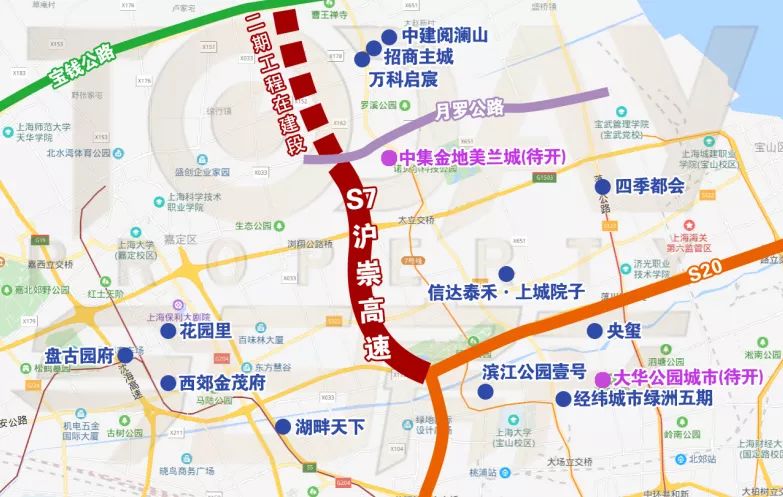 上海s7沪崇高速路线图图片
