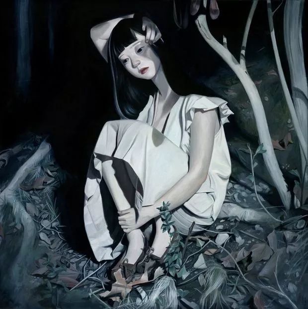 原创韩国肖像插画师笔下的不快乐女生她们阴暗忧郁惹人怜爱