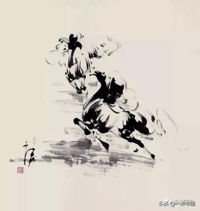 追风犹可到天涯刘永涛写意骏马欣赏