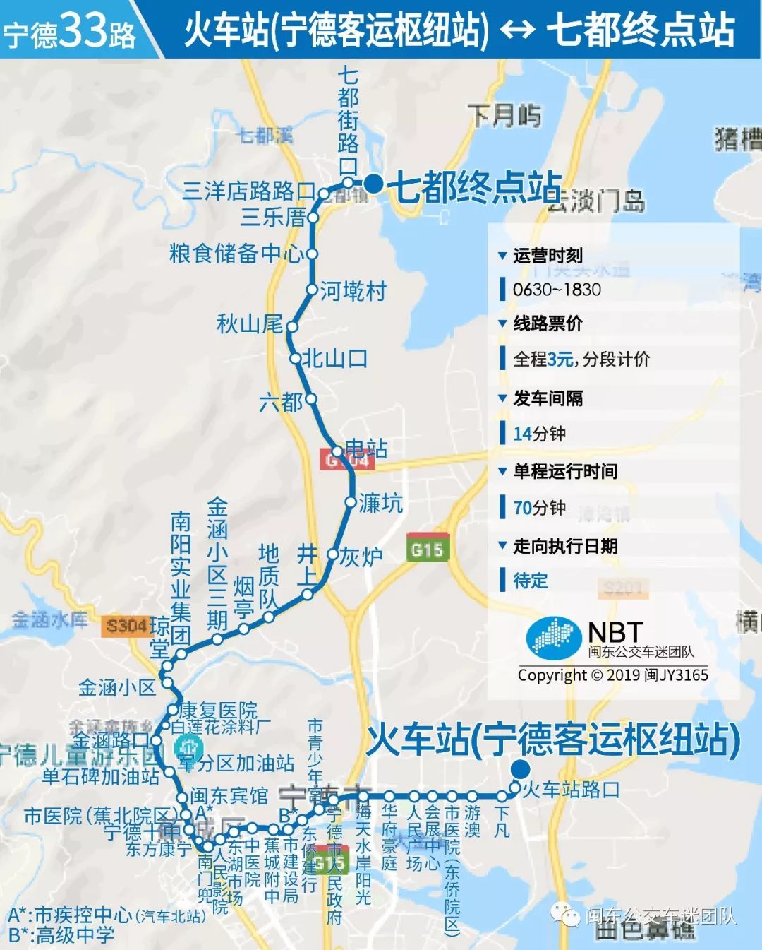 宁德市民 60辆新车上路运营 3条新线路走向公布