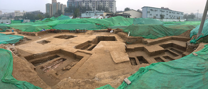 地铁14号线景泰站附近发现古墓