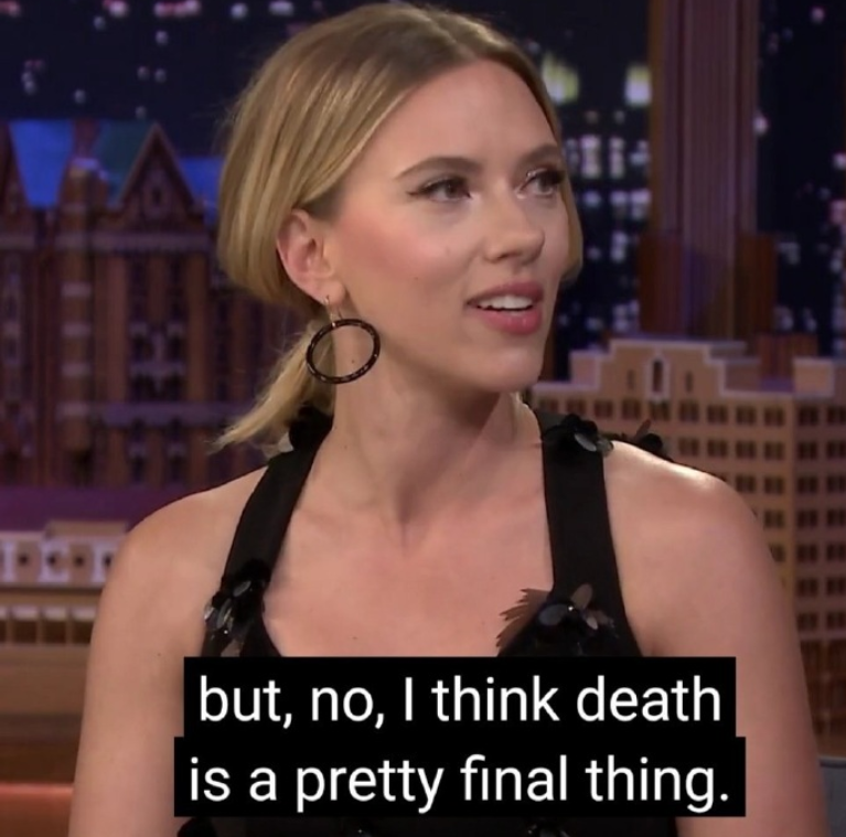 原创复联4寡姐真的死了吗斯嘉丽约翰逊亲自回应死亡是真的