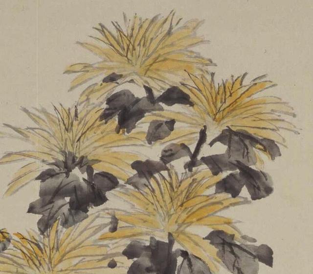 清,虚谷《瓶菊图》(北京故宫博物院藏)