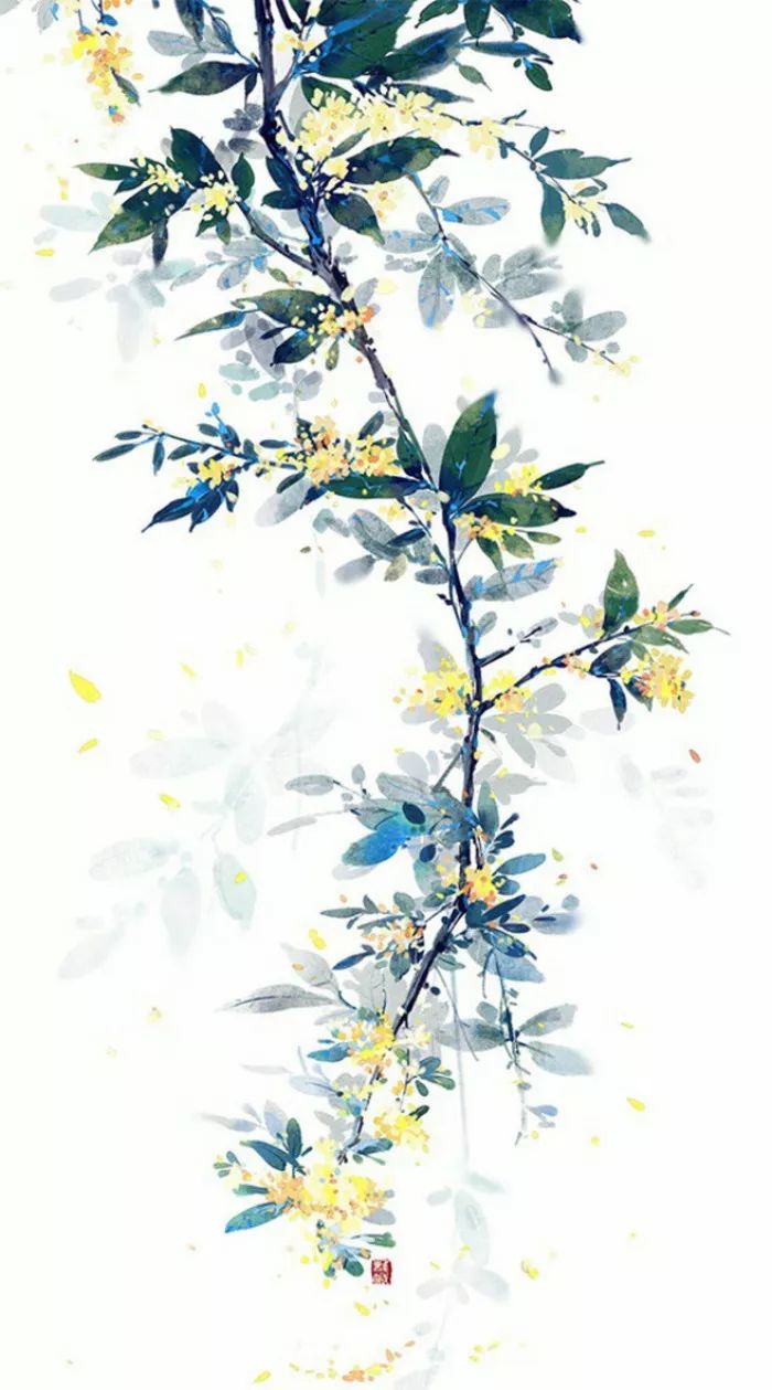 国画中的桂花好美