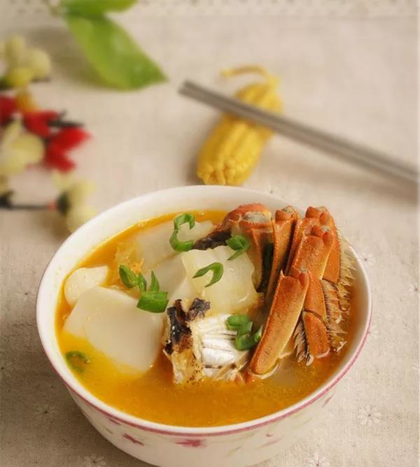 每日食谱滋阴健肾汤送子蟹汤