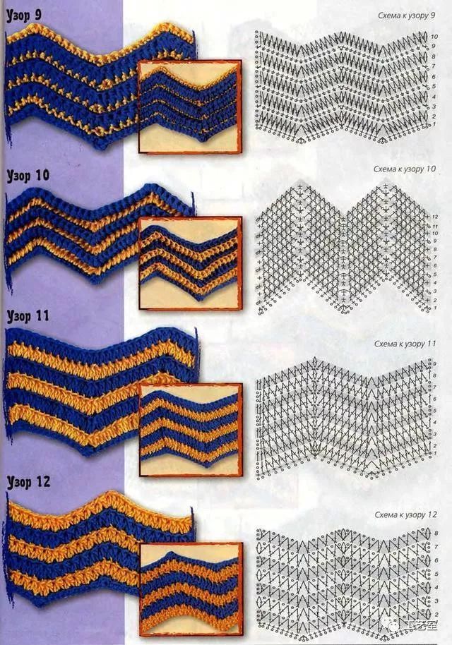 42款鉤針波浪編織花樣鉤到手抽筋附教程