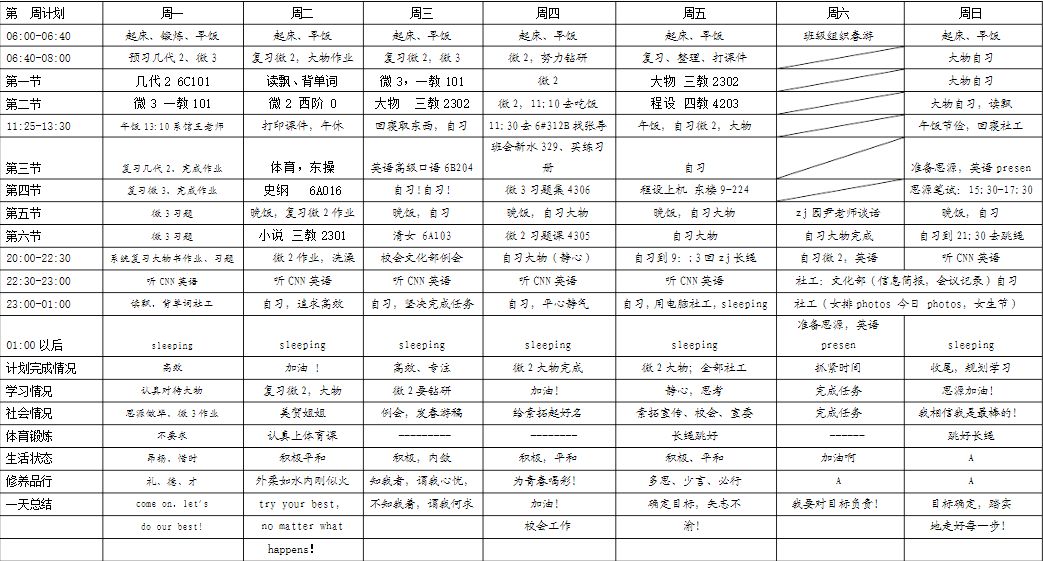 清华学生计划表冲上热搜!原来真正拉开高中生差距的不是智商,而是