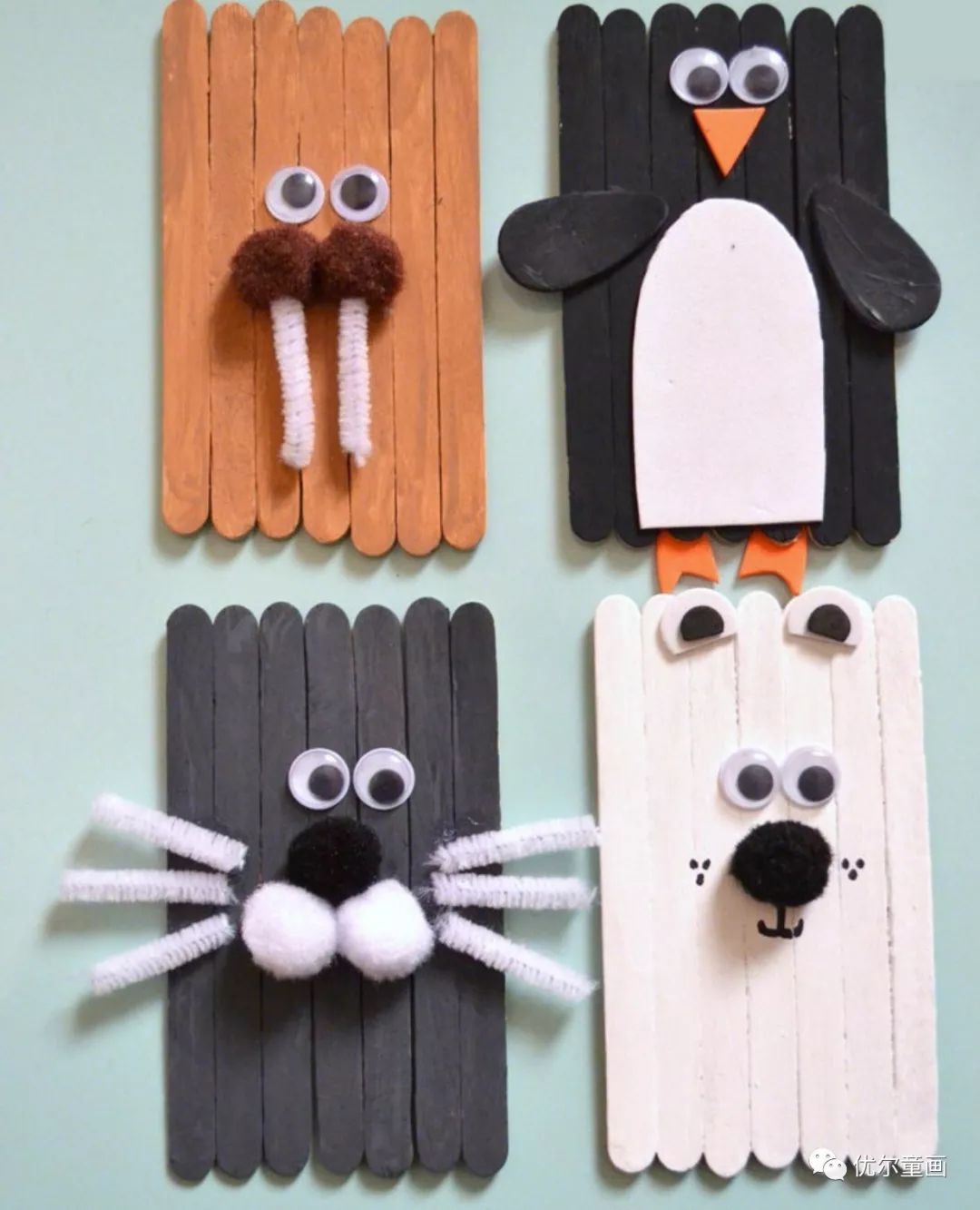 创造一个小动物森林吧来一起废物利用变成森林里有趣的小动物们呢这样