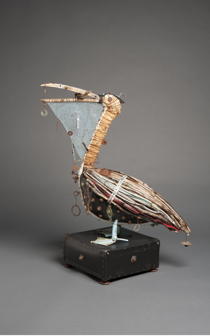 变废为宝三鸟类动物小雕塑