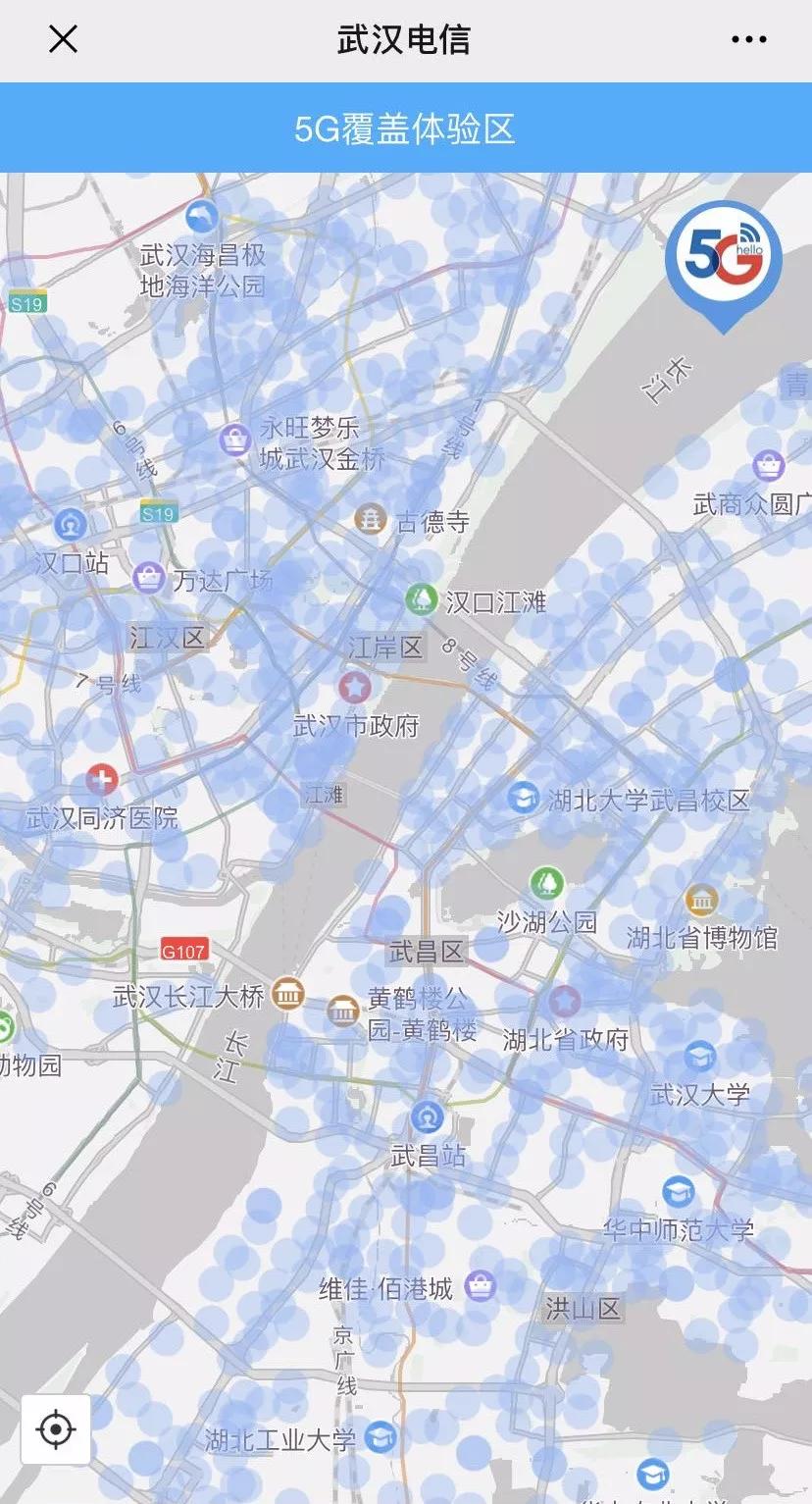目前武汉的5g基站约5000座,市内5g覆盖点众多,中国电信在