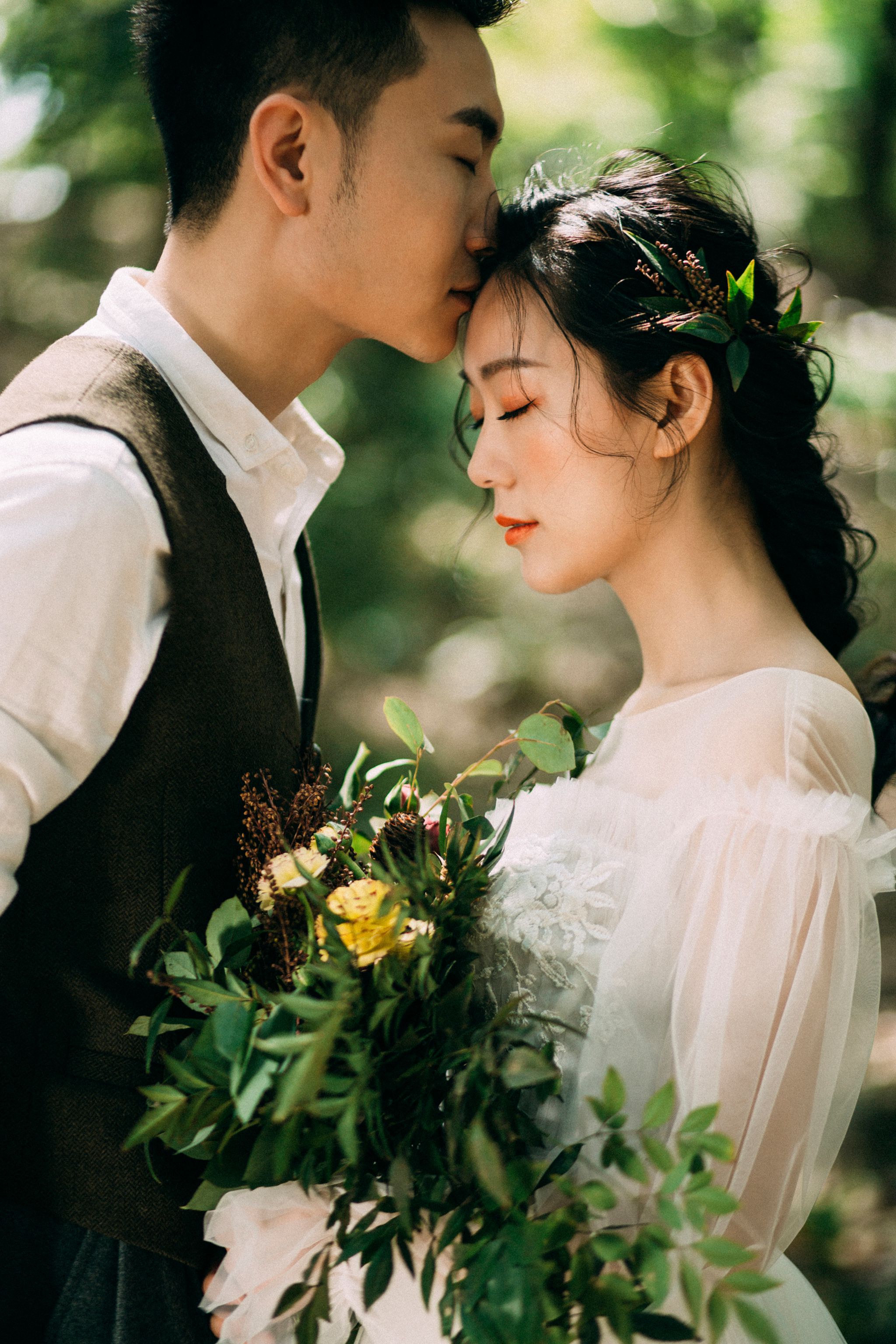 仙女必备ins风森系婚纱照成都婚纱照摄影