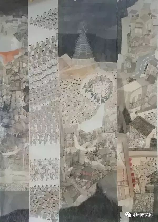 家有喜事柳州市美术家协会赴山东观摩国展从十三届全国美展看中国画