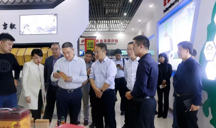 乡城县县委副书记县长黄进率队考察泸县电商大厦