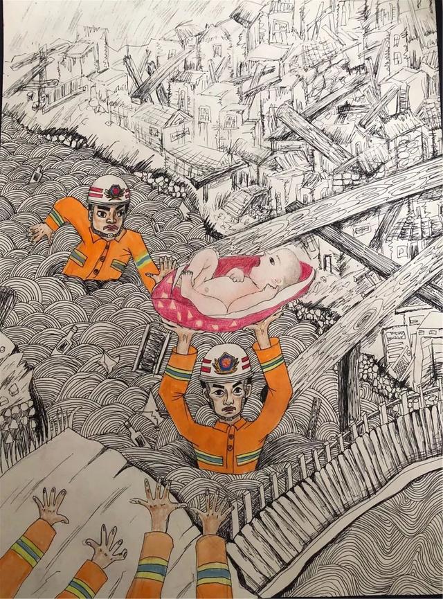 庆元县消防救援大队联合县教育局举行的第一届我是小小消防员绘画作文