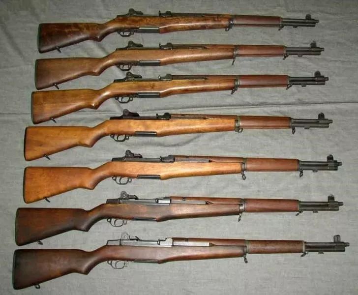 二战中最著名的半自动步枪,也是美军产量最大的轻武器