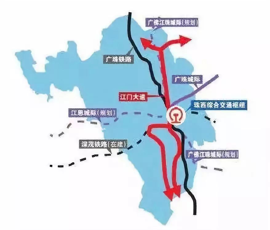 江门站将是省内仅次于广州南站,深圳北站,佛山西站的第四大轨道交通