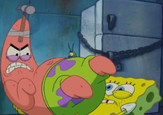 派大星有多不注意卫生?痞老板掉进了他肚脐里,出来后变成了"泥块"