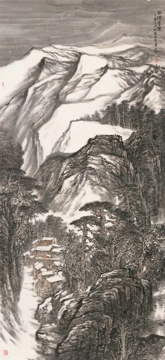大国脊梁 圣境峰光——庆贺新中国七十华诞高原雪山画派作品展在新疆开幕