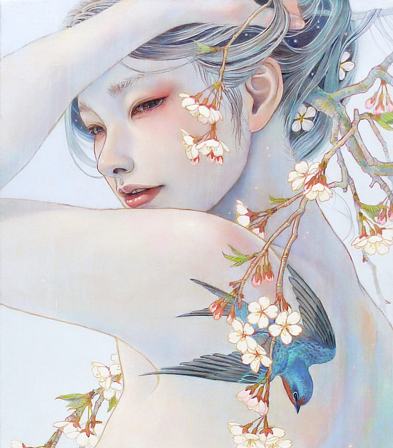 日本女画家画的少女充满少女心网友比冷军画的照片有看头