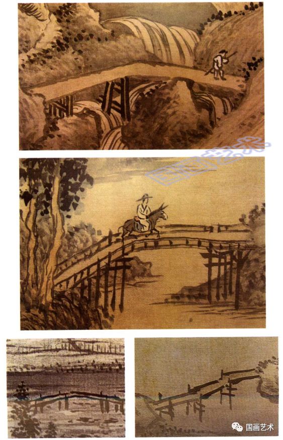 山水画点景桥梁的表现形式